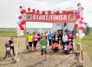 The people of Rich Valley held a fun run to finance their small church parsonage.